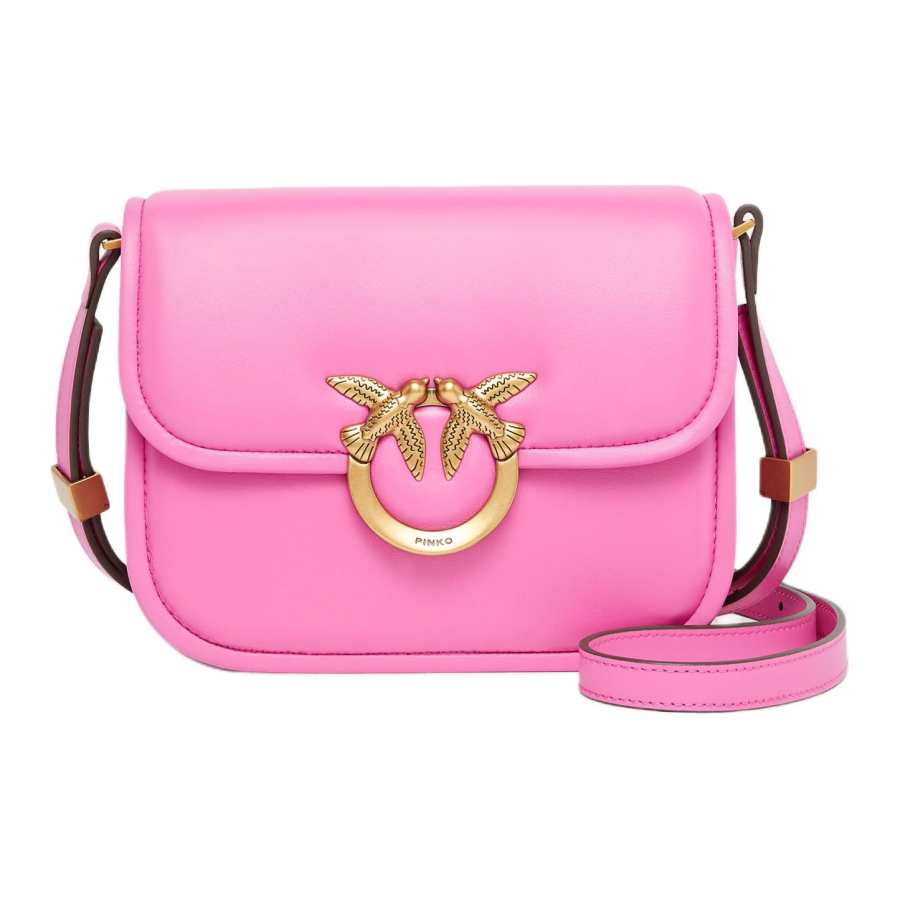 PINKO Sheepskin Crossbody Bags Mini Women's Pink