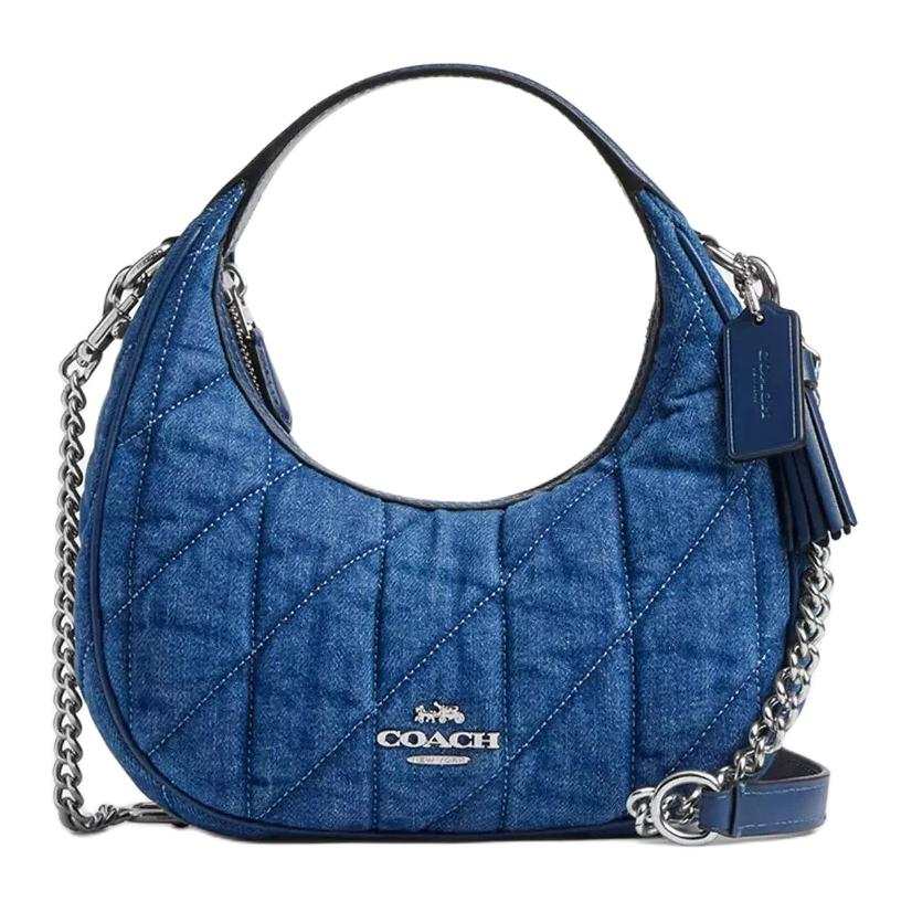 COACH CARMEN Fabric Shoulder Bag, Crossbody Bag, Handbag Small Women's Denim Blue