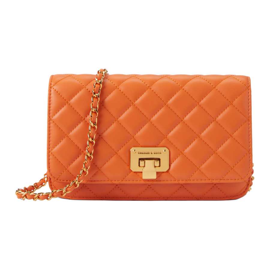 CHARLES&KEITH Synthetic Leather Small Square Bag, Shoulder Bag, Crossbody Bag Small Women's Multicolor