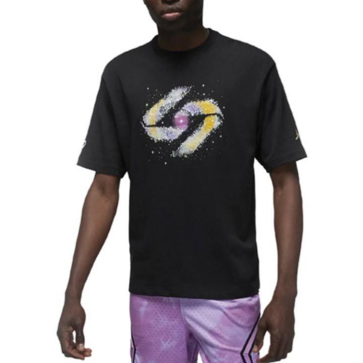 Nike Nike T Shirts Men's Black Crew Neck Moderate Straight Fit