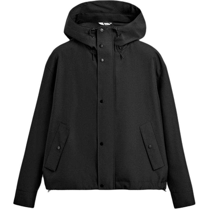 ZARA Jackets Men's Black Detachable Hood Moderate Other