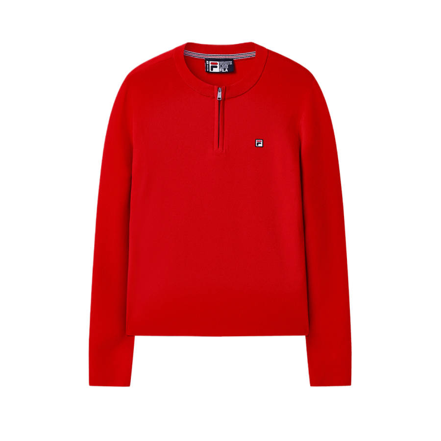 FILA Heritage Knitwear Women's Legend Red Crew Neck Moderate