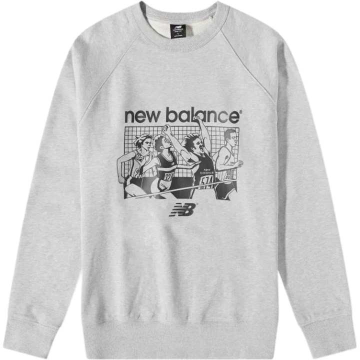 New Balance New Balance Sweatshirts Men's Gray Crew Neck Moderate Regular