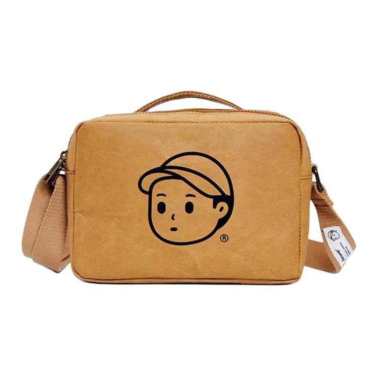 Finerworld Wet Proof Buffalo Leather Paper With Canvas Messenger Bag, Handbag, Crossbody Bag Unisex Yellow