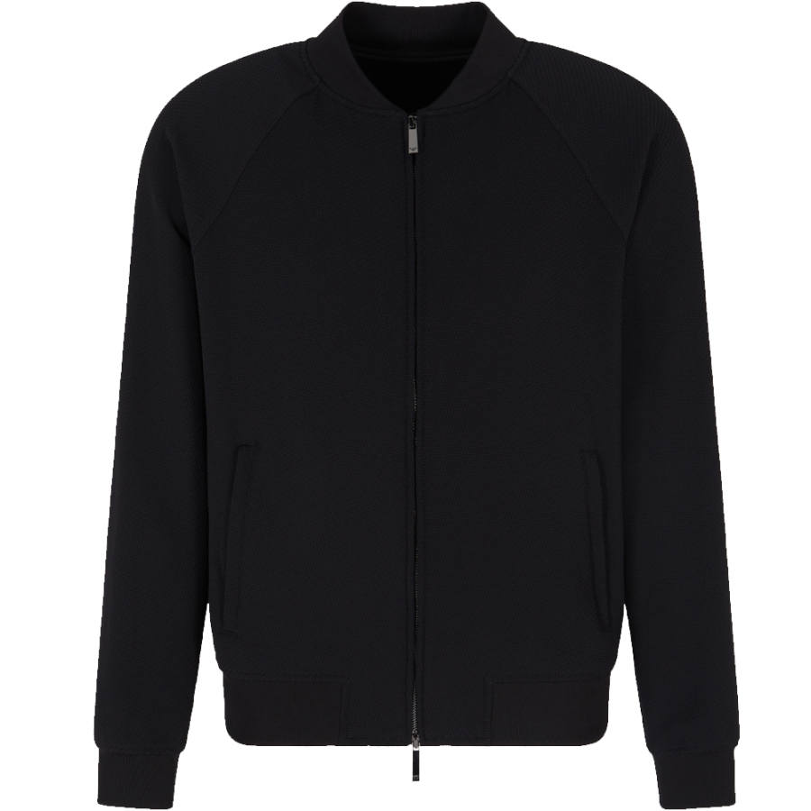 Emporio Armani Double diagonal weave stretch nylon jersey blouson