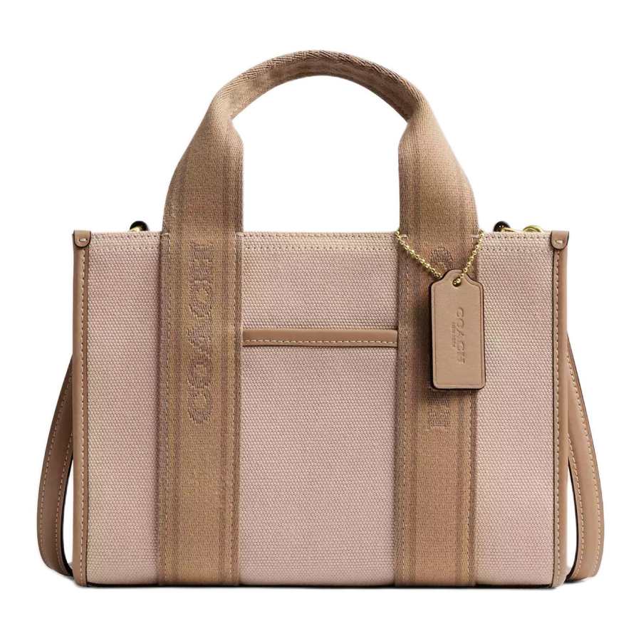 COACH Smith PVC Tote Bag, Shopping Bag, Shoulder Bag, Crossbody Bag, Handbag Medium Women's Dark Natural