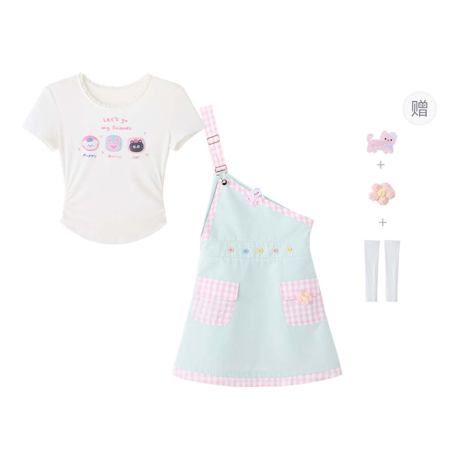 FABRIC PIG Two Piece Skirt Sets Women's Crew Neck Moderate