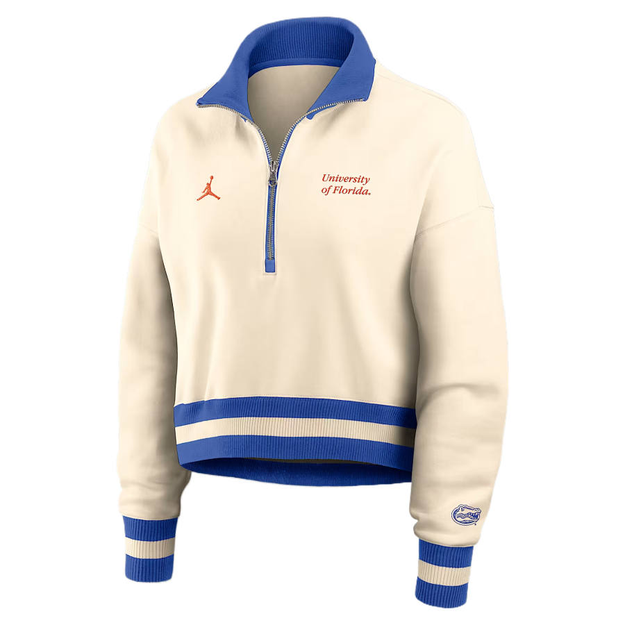 Jordan Jordan Florida Legacy Women's Jordan Brand College Cropped 1/4-Zip Crew