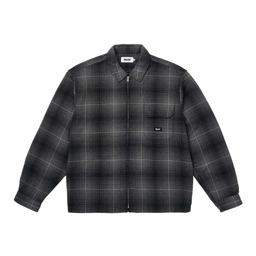 PALACE FW25 Shirts Unisex Black Lapel Moderate Other