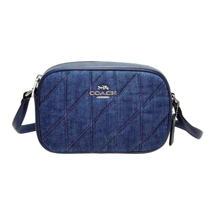 COACH Jamie Fabric Camera Bag, Crossbody Bag, Shoulder Bag Mini Women's Denim Blue