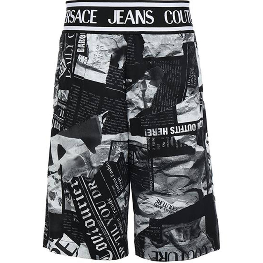 VERSACE JEANS COUTURE Magazine Printed Knee Length Shorts