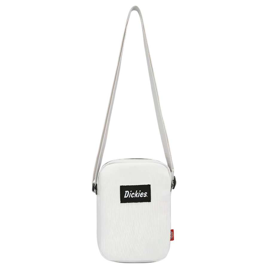 Dickies Applique Corduroy Cell Phone Pouch Crossbody Bag Mini Unisex White
