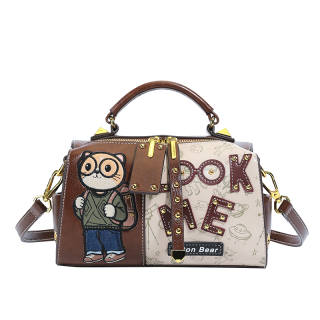 BEIBAOBAO Pu Handbag Regular Women's Brown