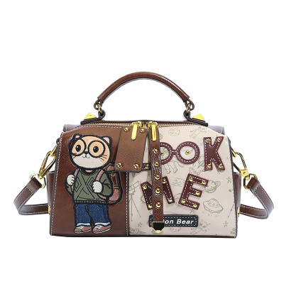 BEIBAOBAO Pu Handbag Regular Women's Brown