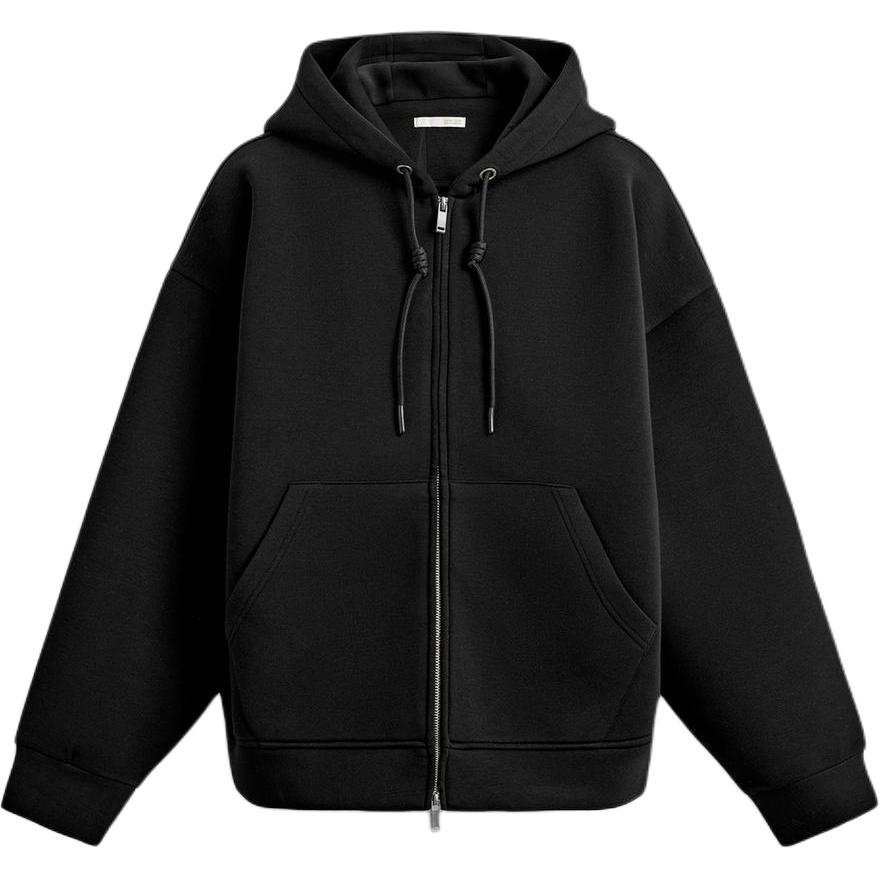 ZARA Sweatshirts Men's Black Hooded Moderate