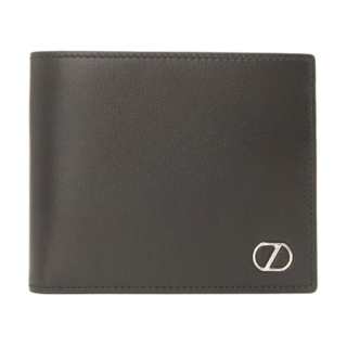 Ermenegildo Zegna Cow Leather Wallet Men's Blue Gray