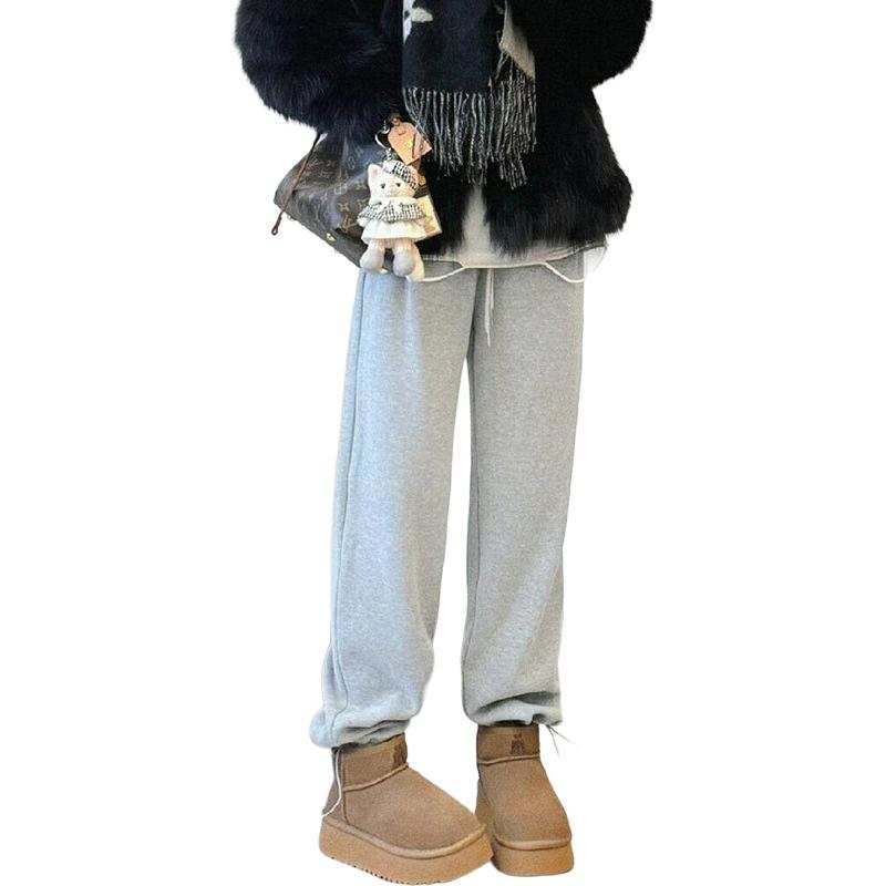 MIIOW Casual Pants Women's Thickened And Fleece Lined Cuffed Pants