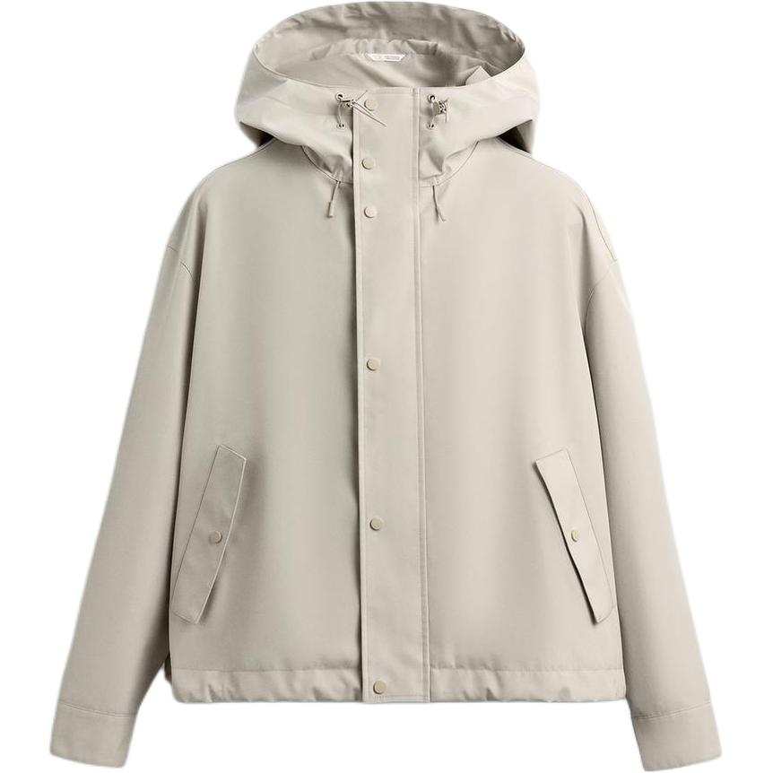 ZARA Jackets Men's White Detachable Hood Moderate Other