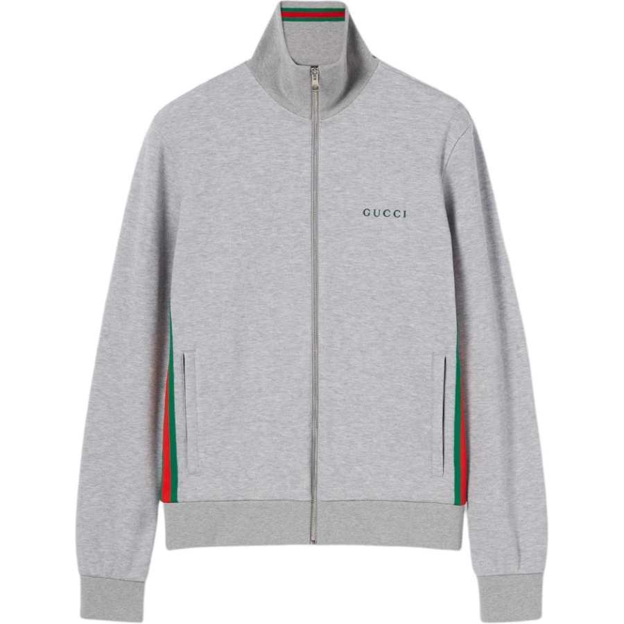 GUCCI GUCCI Logo Embroidered Zip Up Jacket