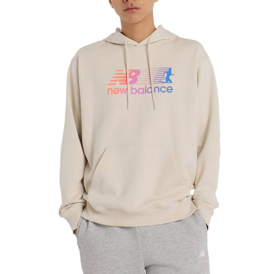 New Balance New Balance Sweatshirts Men's Beige Hooded Moderate Regular