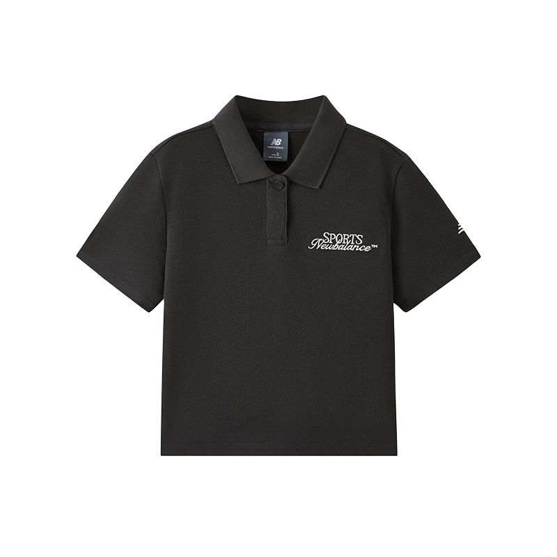 New Balance New Balance Polo Shirts Women's Dark Gray Polo Collar Moderate