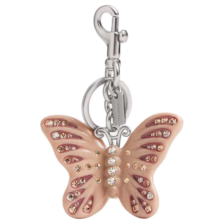 COACH Metal & Resin & Crystal Bag Accessory Small Women's Pink