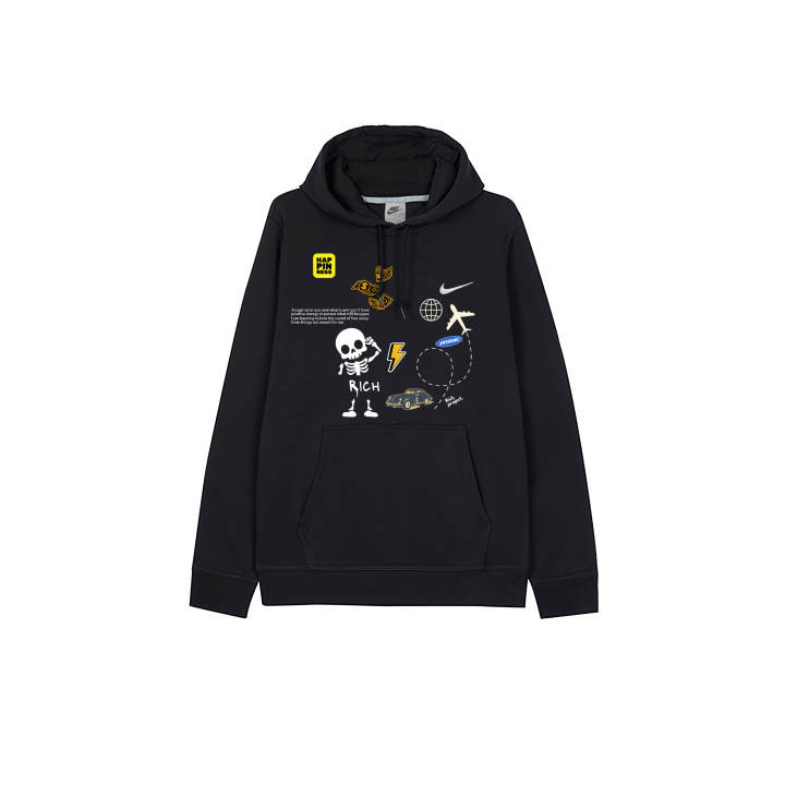 Nike Nike Sweatshirts Men's Black Hooded Moderate