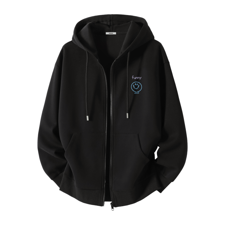 MINISO Sweatshirts Unisex Hooded Moderate Cardigan