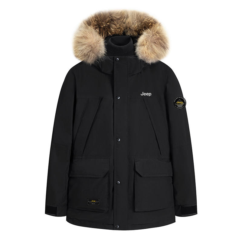 Jeep Jeep Down Jackets Unisex Hooded Thickened Parka Down Jacket
