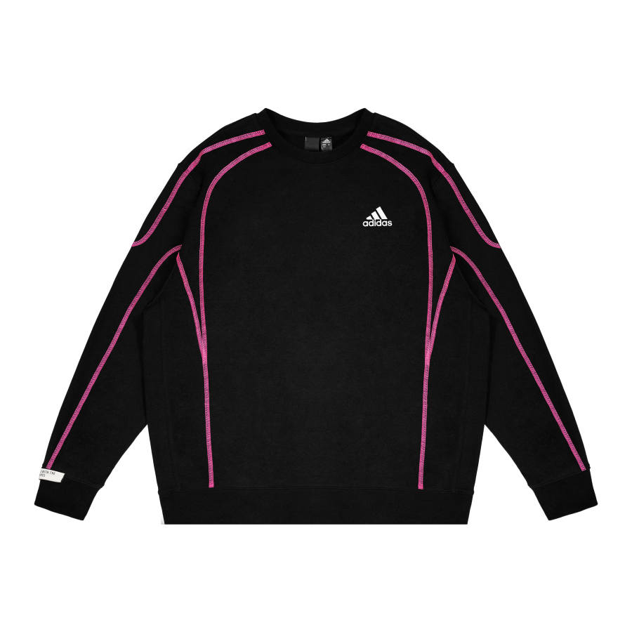 Adidas Adidas LABEL Sweatshirts Unisex Black Crew Neck Moderate Regular