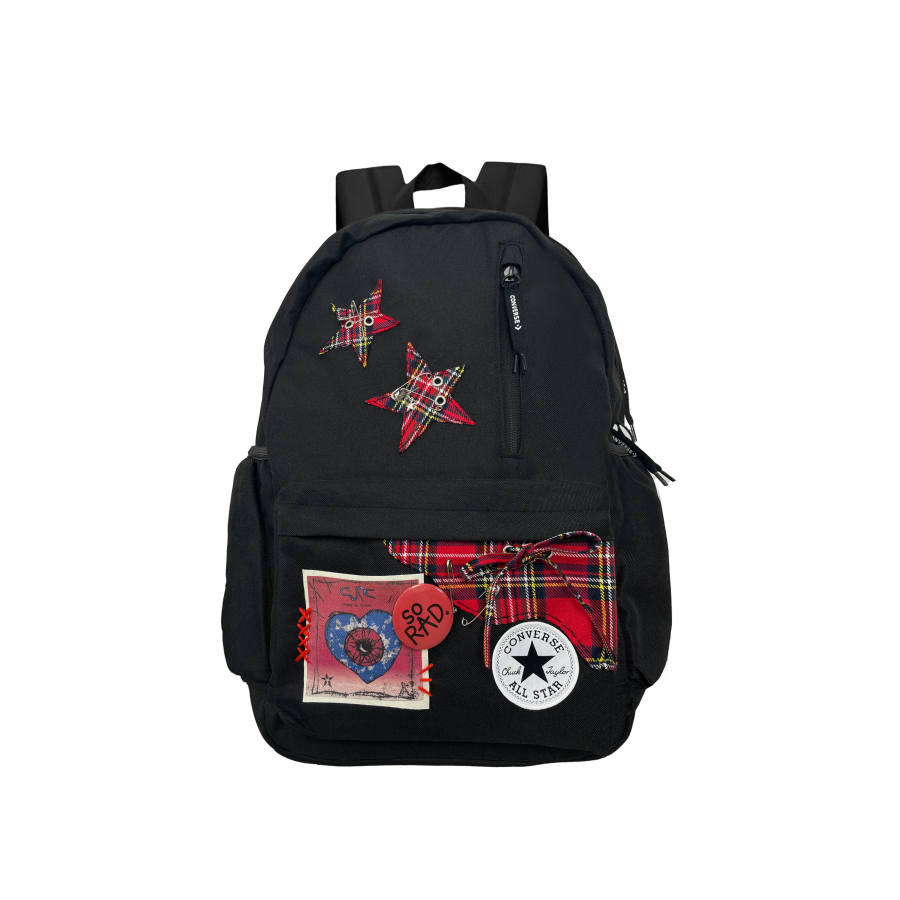 Converse Converse Polyester Backpack Medium Unisex Black Red