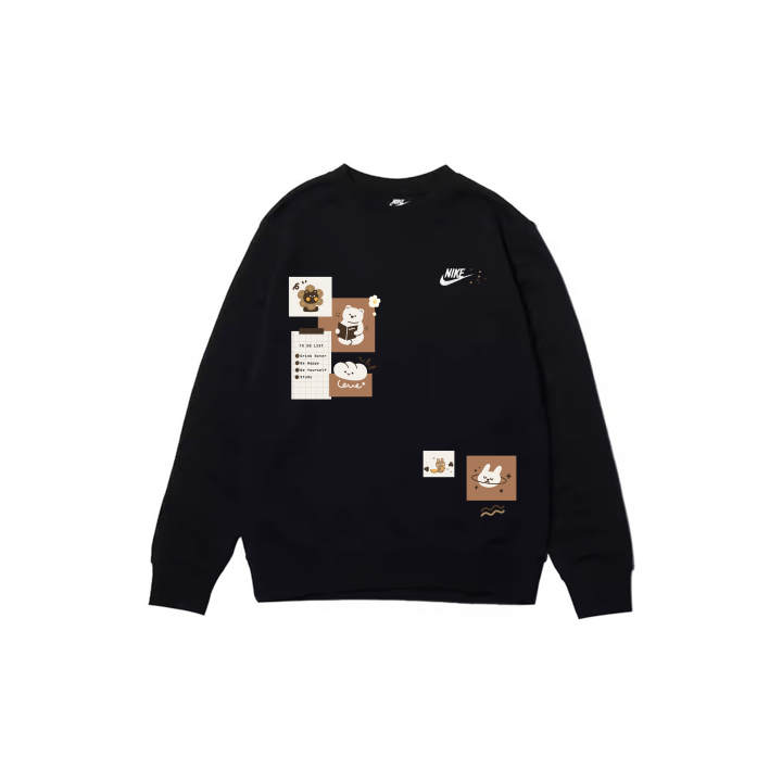 Nike Nike Sweatshirts Men's Black Crew Neck Moderate