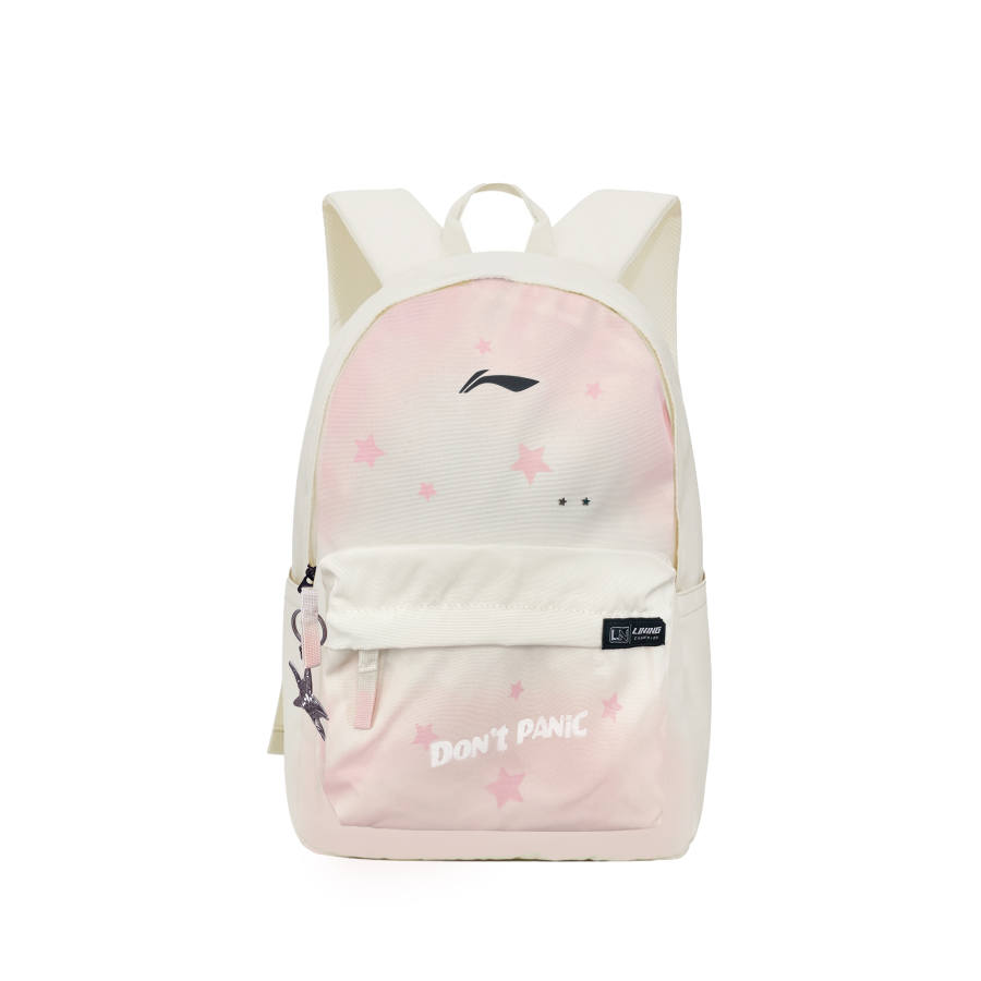 Li-Ning Li Ning Polyester Backpack Unisex White Pink