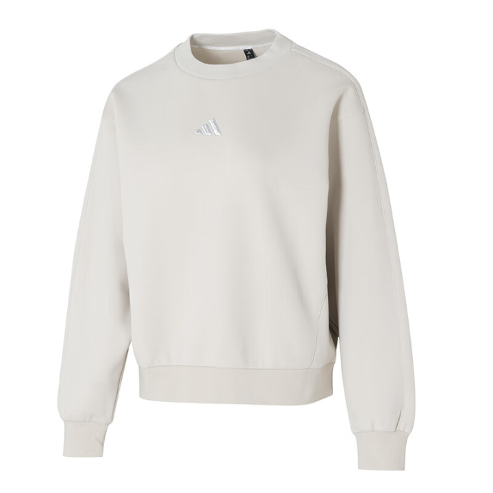 Adidas Adidas Sweatshirts Women's Ecru Crew Neck Moderate