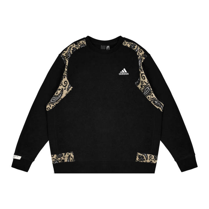 Adidas Adidas LABEL Sweatshirts Unisex Black Crew Neck Moderate Regular