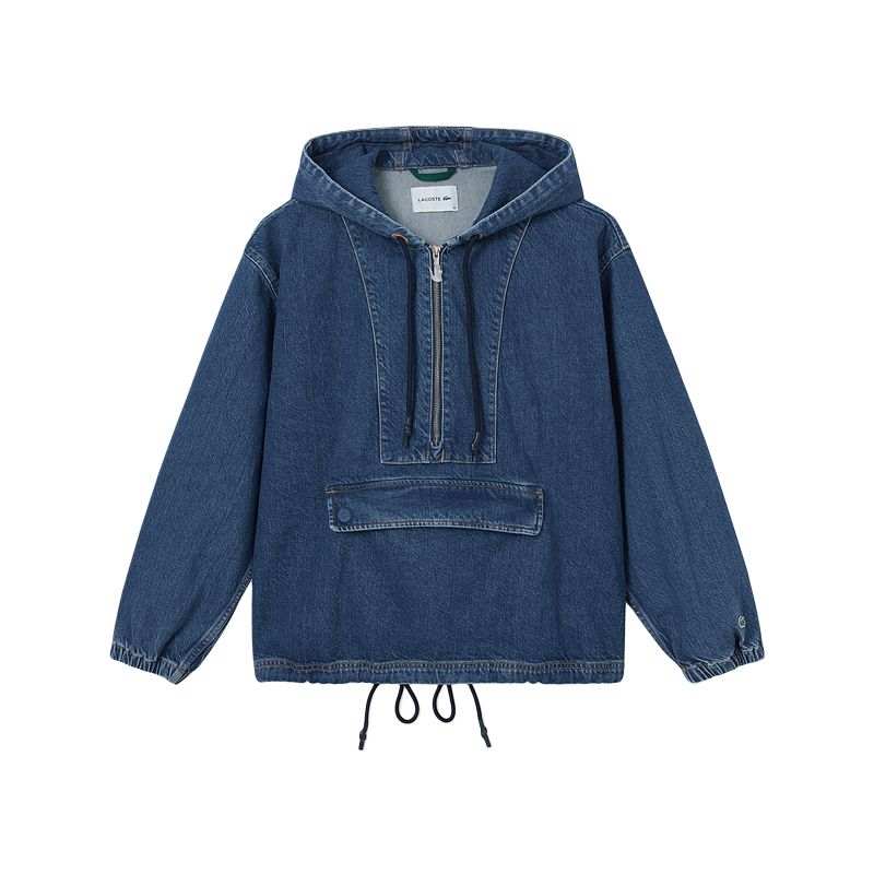 LACOSTE LACOSTE Hooded Denim Sweater
