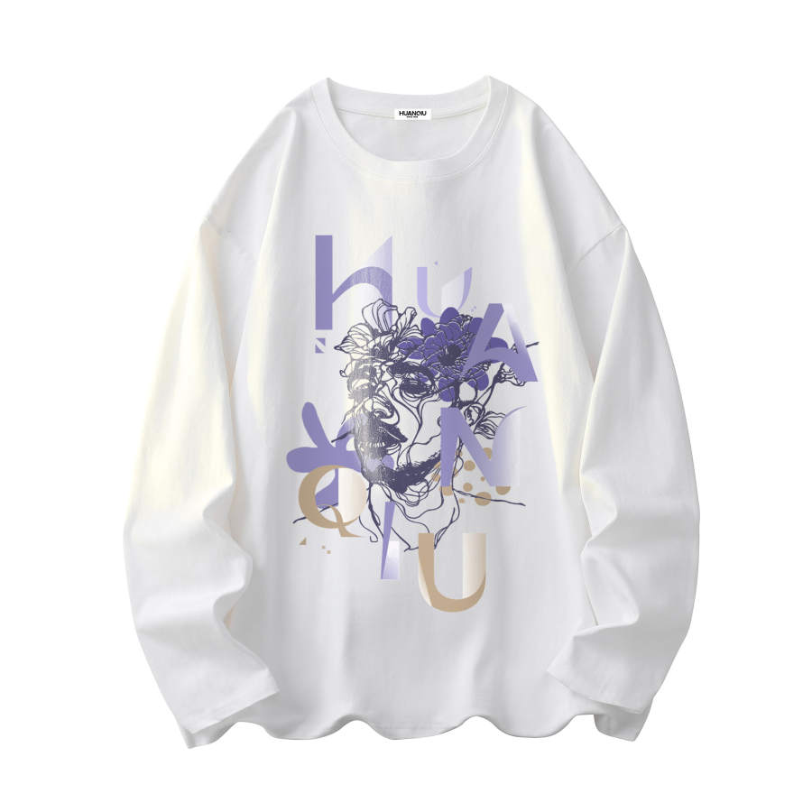 HUANQIU T Shirts Unisex Crew Neck Moderate Straight Fit