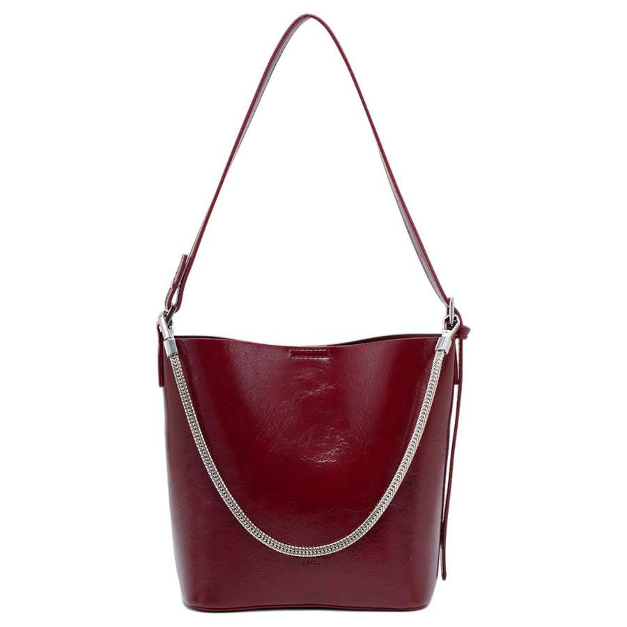 PAYOT Synthetic Leather Handbag One Shoulder Crossbody Women's Burgundy