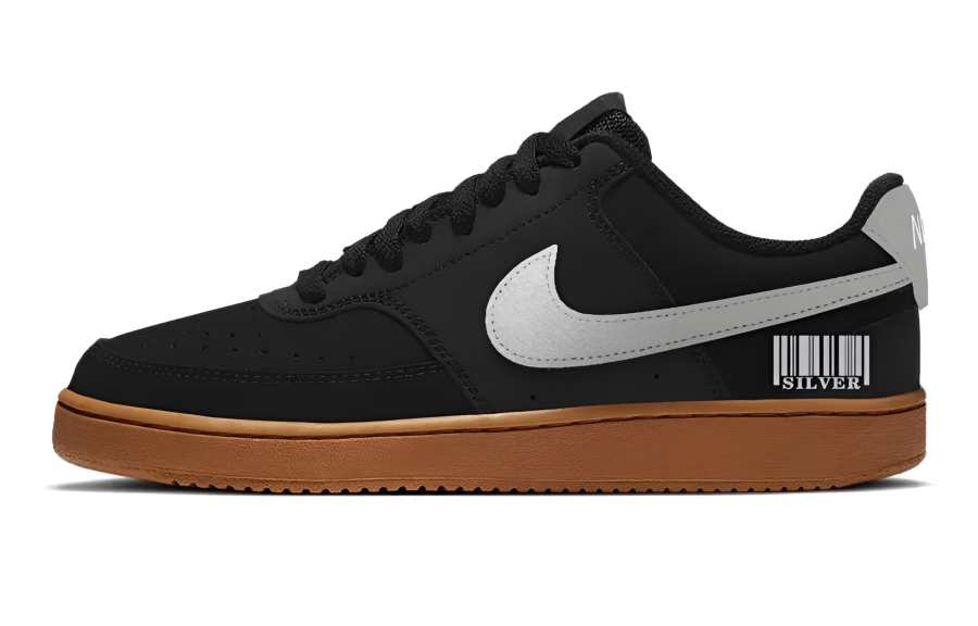 Nike Nike Court Vision 1 Strip Graffiti Low top Skateboard Shoes Men's Black