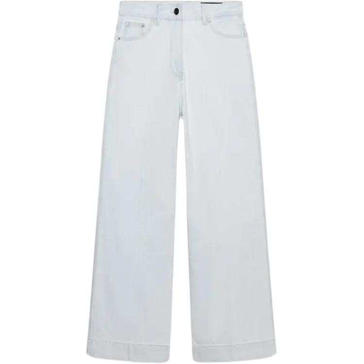 ZARA ZW Jeans Women's Sky Blue Moderate Straight Fit Pants