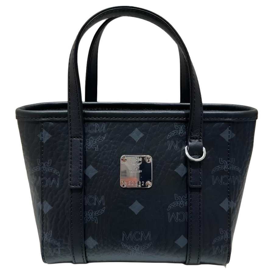 MCM Toni Artificial Leather Tote Bag, Shopping Bag, Shoulder Bag, Handbag Extra Mini Women's Black