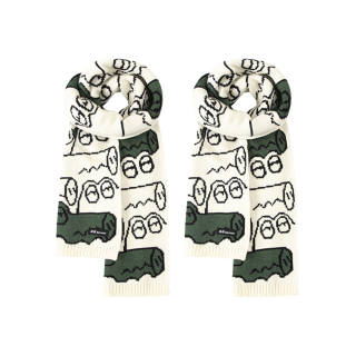 BAIJUAN Acrylic Knit Scarves Unisex
