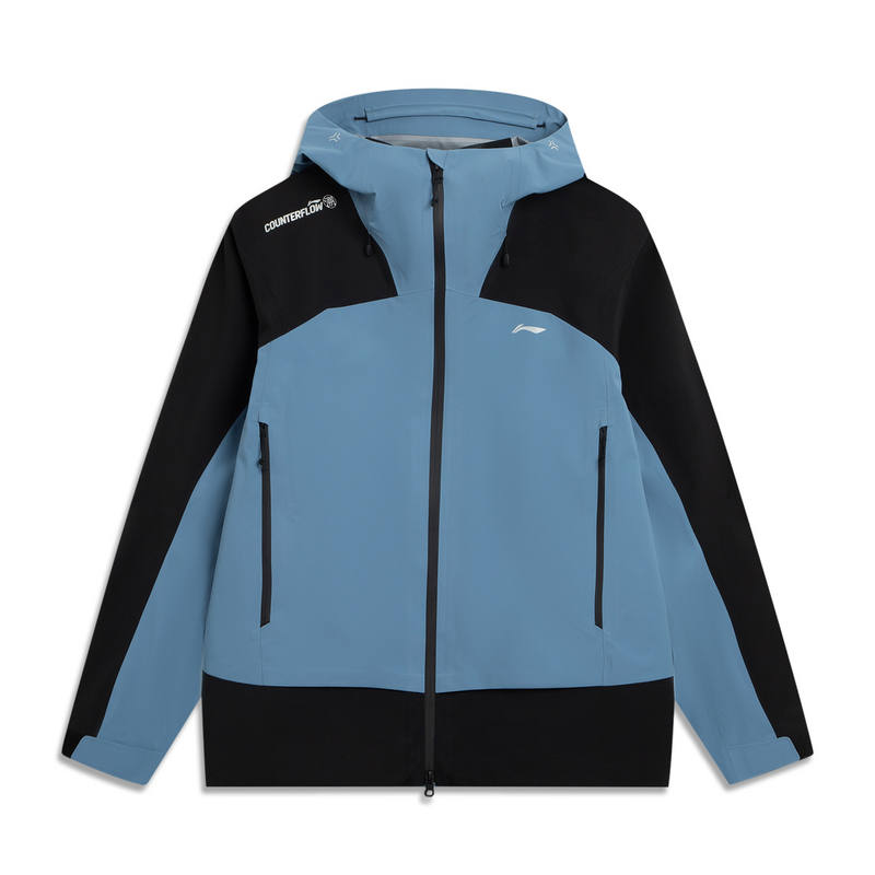Li-Ning Li Ning Outdoor CF Tracing Windbreaker Jackets Men's Blue Hooded Moderate