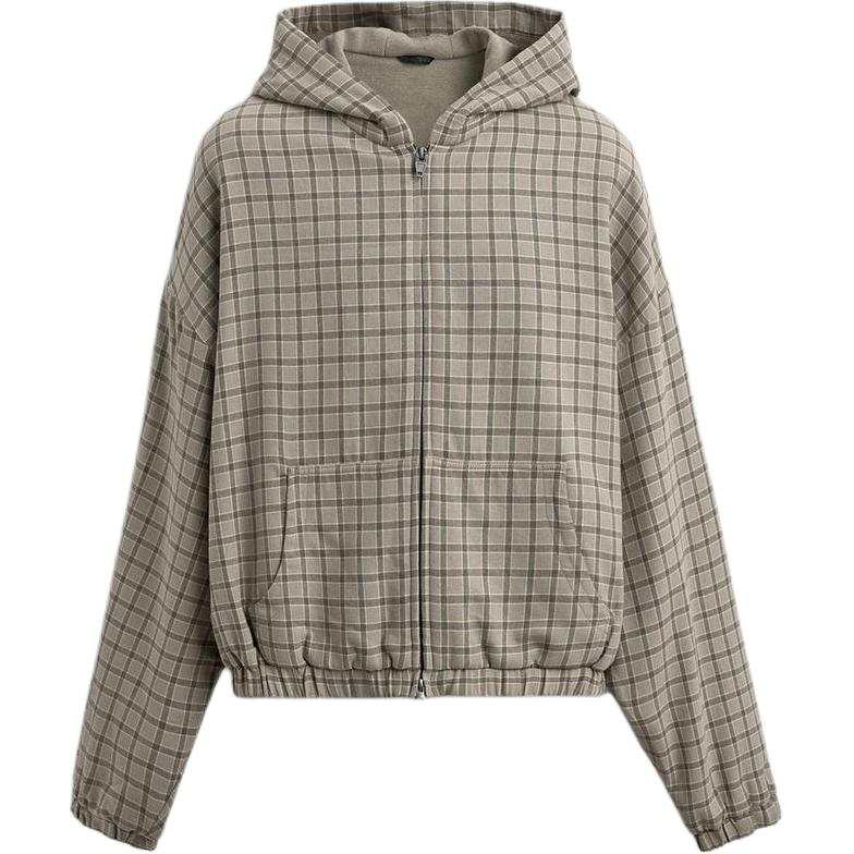 ZARA Jackets Men's Beige Hooded Moderate Other