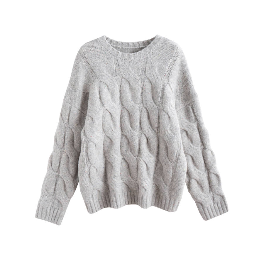 Tonlion Knitwear Women's Apricot Ash Crew Neck Moderate Other