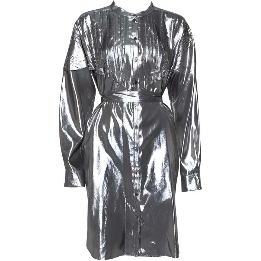 Burberry Long Sleeved Dress Women's Silver
