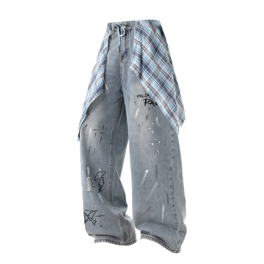 PAL ONGACO Jeans Unisex Blue Moderate Cargo Pants