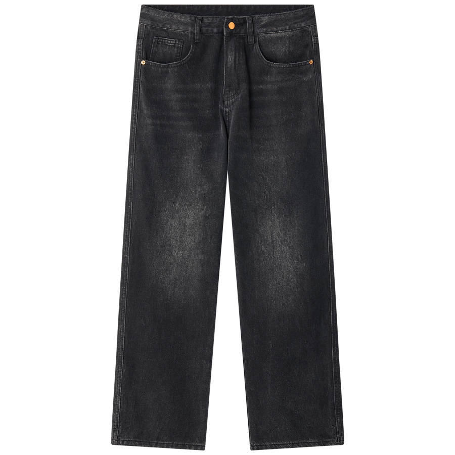 Jeep Jeans Unisex Black Moderate Straight Fit Pants