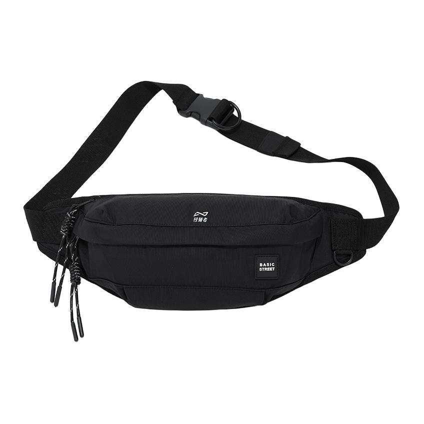 KEYSTREET QING QI ZHE Fabric Fanny Pack, Shoulder Bag, Crossbody Bag, Sling Bag Regular Unisex Black