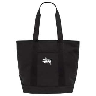 Stussy Canvas Tote Bag, Shopping Bag, Shoulder Bag Extra Large Women's Black